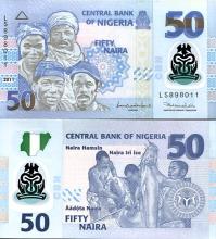 *50 Naira Nigéria 2009-2024 polymer P40 UNC - Kliknutím na obrázok zatvorte -